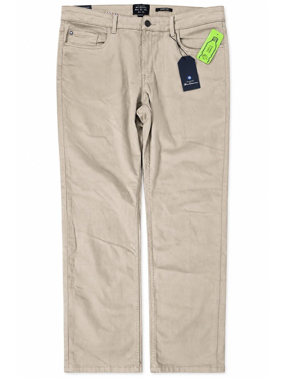 NWT Ben Sherman Men’s 36x32 Slim Fit Stretch Chinos Sand $99
